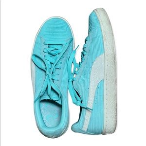 Puma teal suede classic sneakers
